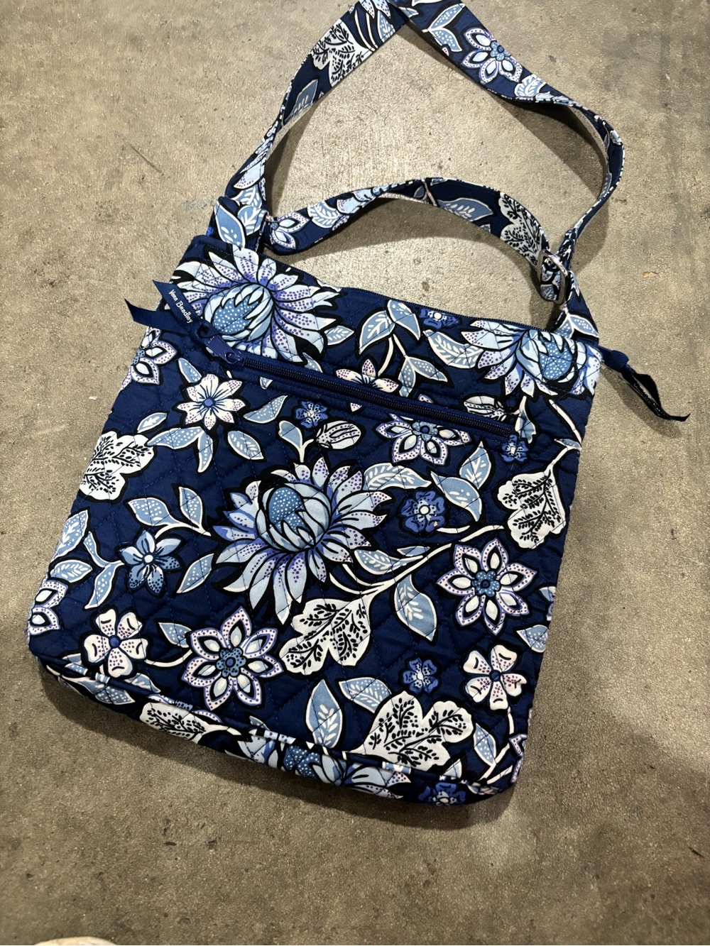 Vera Bradley Messenger Bag blue floral